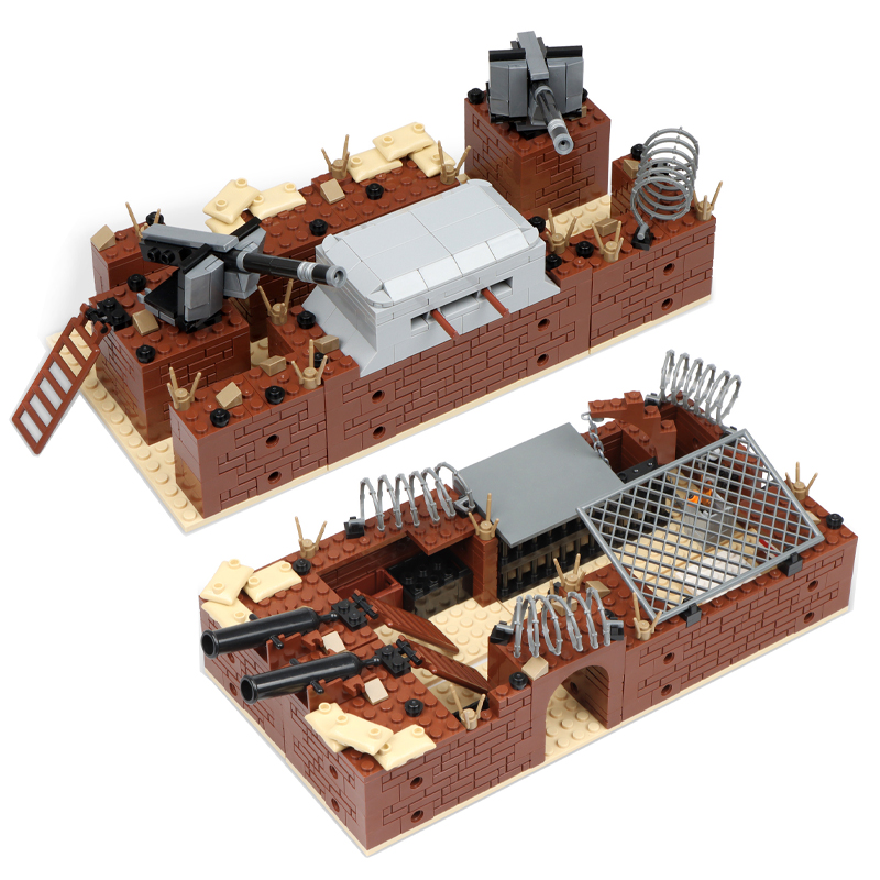Model Kit Ww2 - 뜨거운 WW2 군사 트렌치 벙커 방어