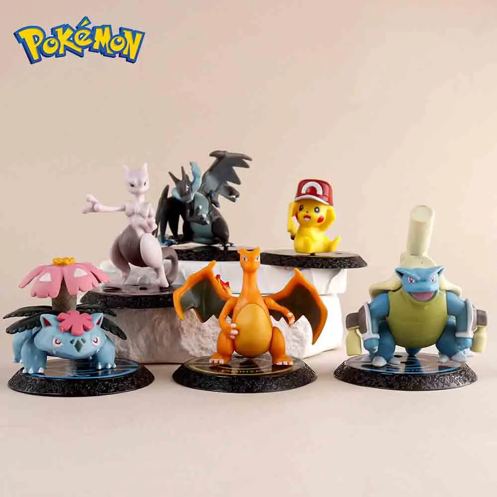 Model Kit Rayquaza - 포켓몬 6Pcs 피규어 피카추 6-7cm 애니메이션