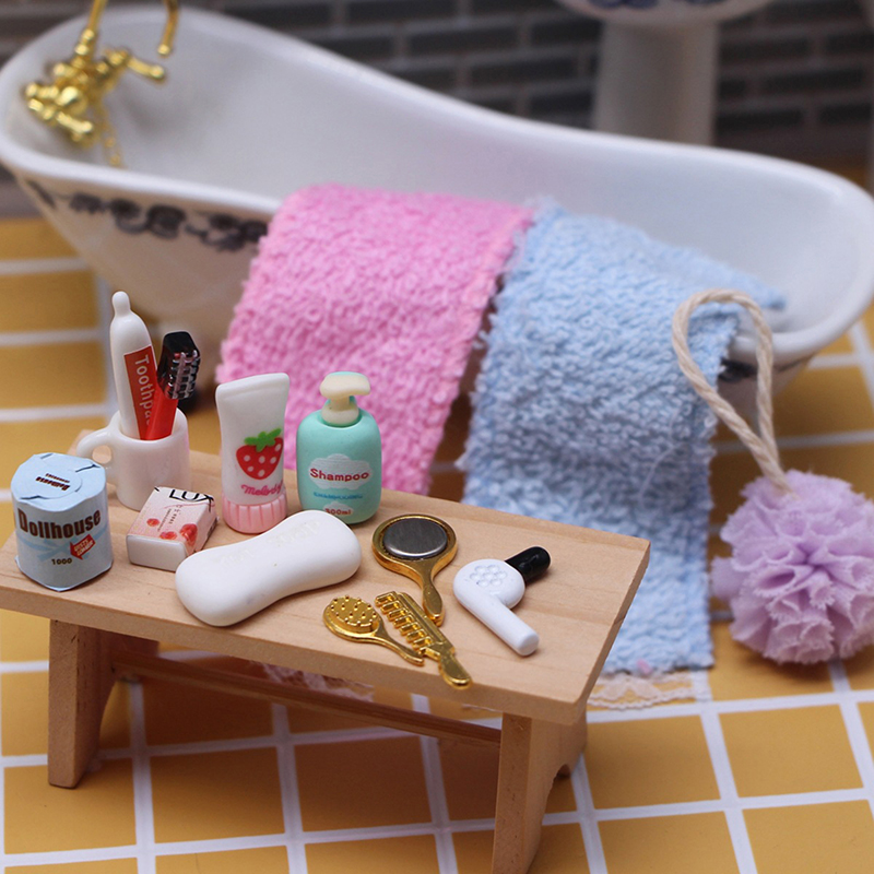 Model Kit Tools - 인형 집 미니어처 실용적인 욕실 액세서리