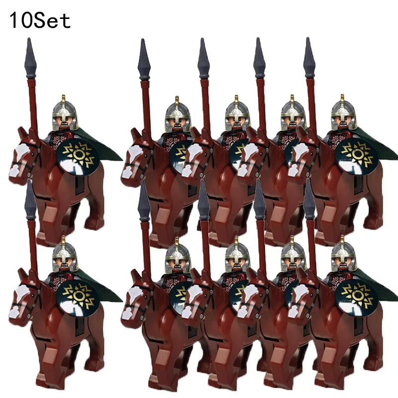 Model Kit Horse - 10세트 중세 기사들 다크 사우론 전투