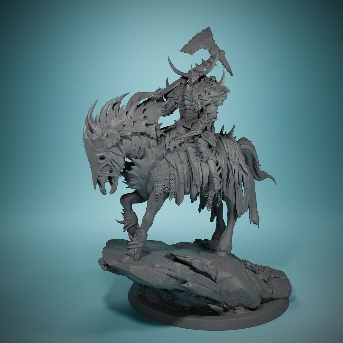 Model Kit Horse - 80mm 다크 나이트 데스 호스 보드