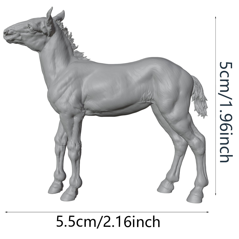 Model Kit Horse - 고정밀 인쇄, 사실적인 말 미니어처 레진