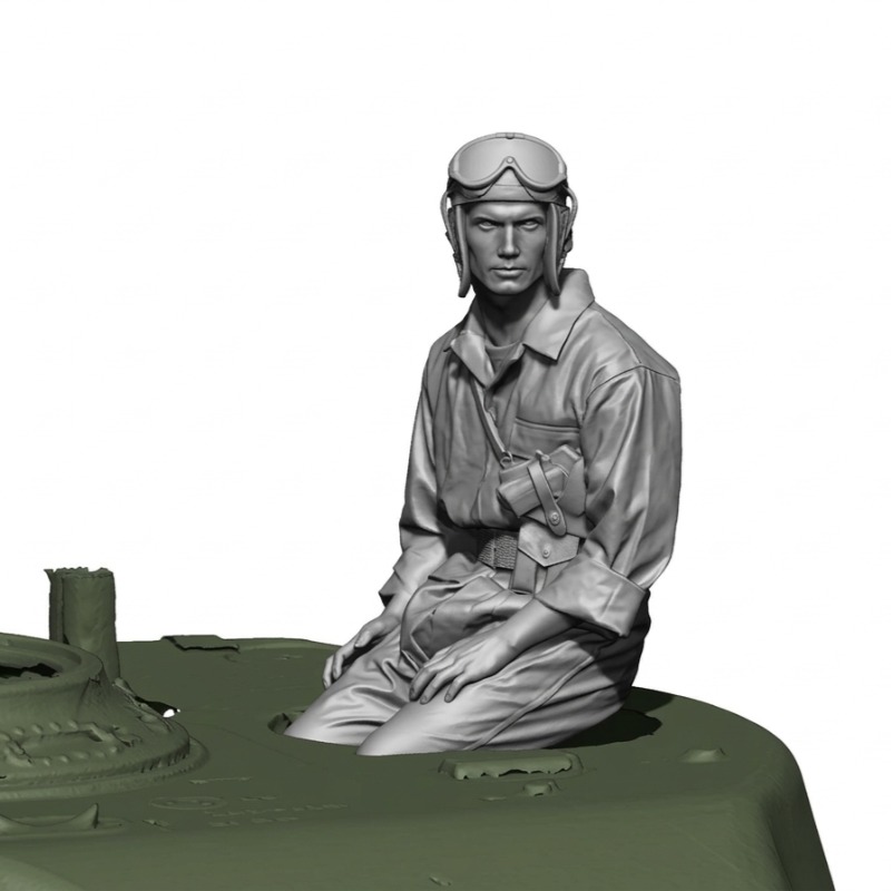 Model Kit Ww2 - 1/16 스케일 다이캐스트 레진 피규어 조립