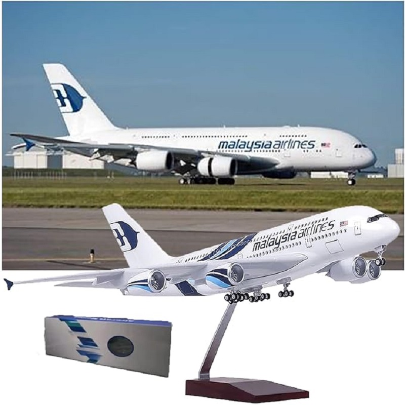 Model Kit Ixchel - 1:160 스케일 말레이시아 항공 A380 금속