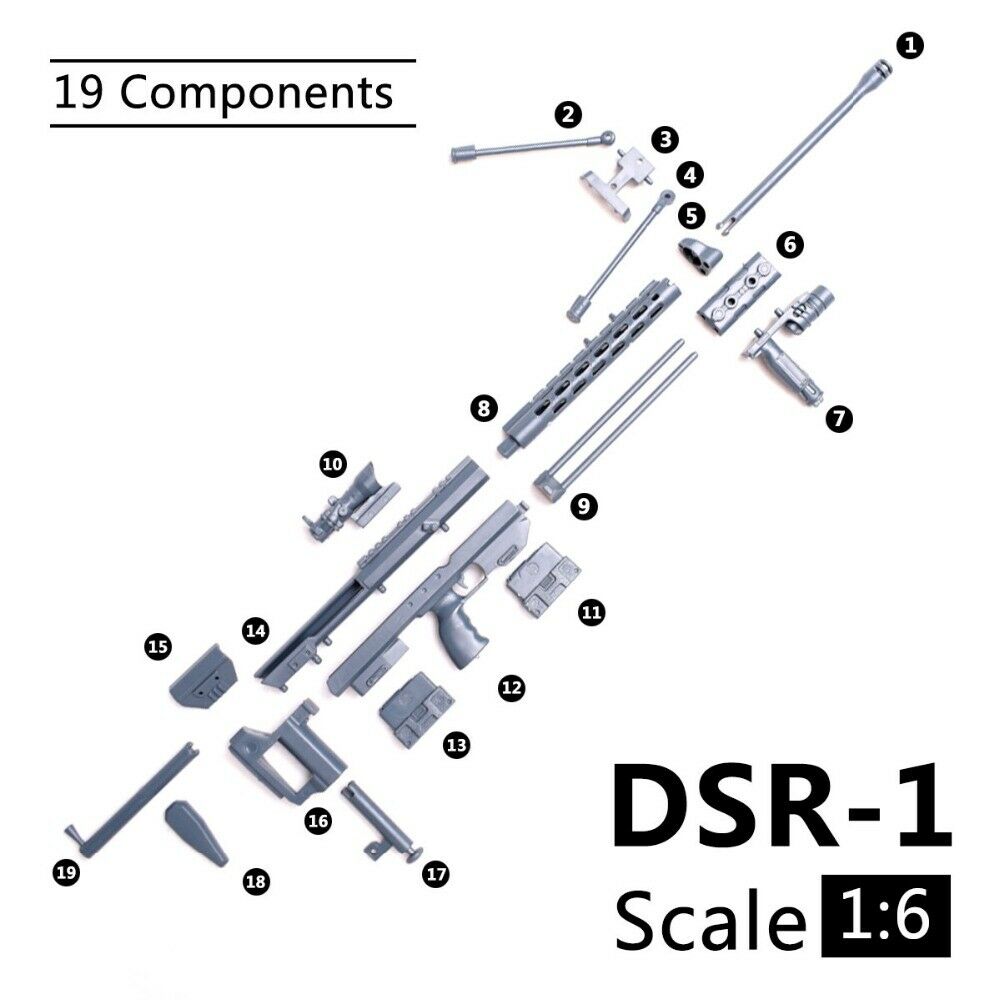 1/6 스케일 DSR1 소총 모델 조립 퍼즐 빌딩 블록 - Model Kit Weapons 리뷰 및 가격