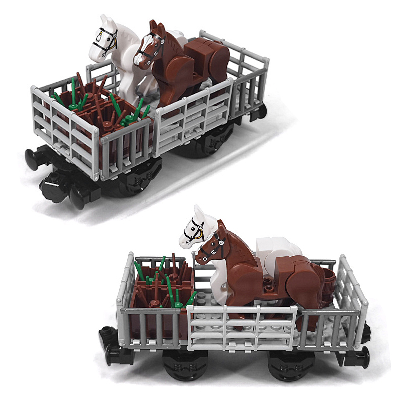 농장 MOC 동물 전용 기차 운반차량 빌딩 블록 소 양 - Model Kit Horse 리뷰 및 가격
