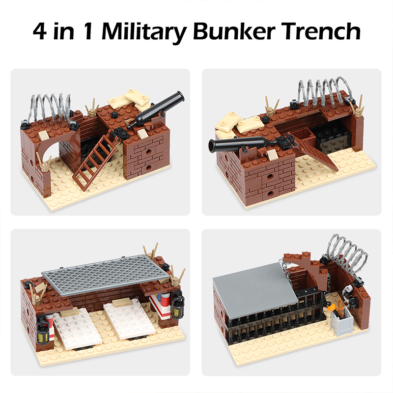 뜨거운 WW2 군사 트렌치 벙커 방어 기지 벙커 모델  - Model Kit Ww2 리뷰 및 가격