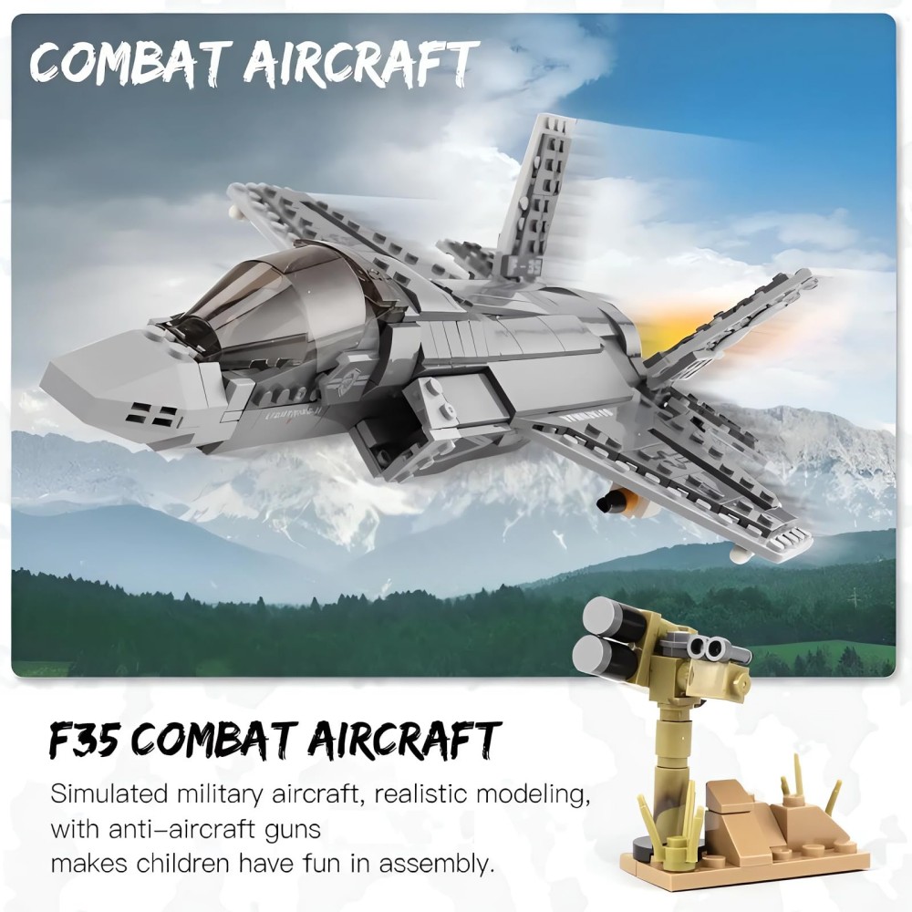 646개 F-35 라이트닝 II 비행기 블록 조립 세트 - Model Kit Ww2 리뷰 및 가격