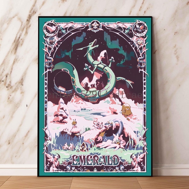 포켓몬 레트로 만화 포스터 클래식 애니메이션 피규어 R - Model Kit Rayquaza 리뷰 및 가격