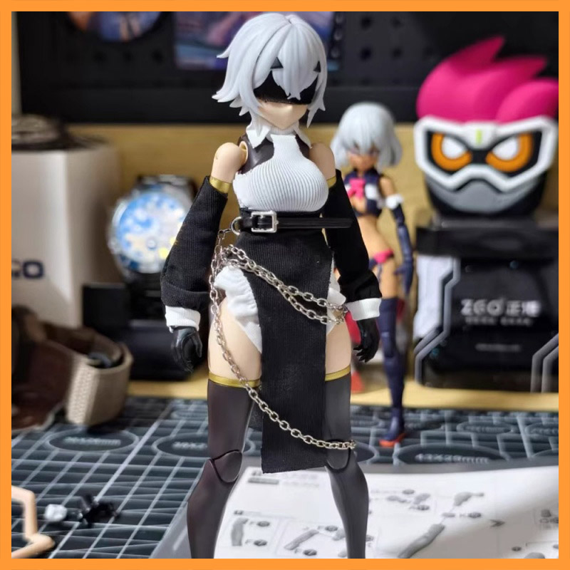 1/12 스케일 컬러 오프 숄더 탑 블랙 하프 스커트  - Model Kit Girls 리뷰 및 가격