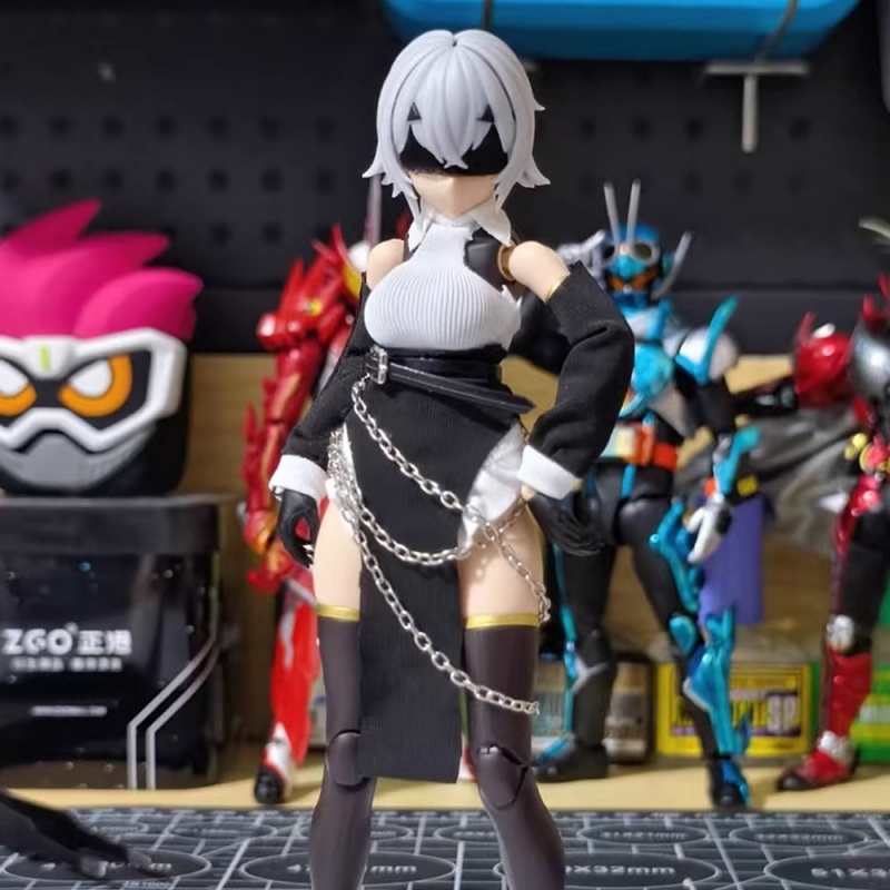 1/12 스케일 컬러 오프 숄더 탑 블랙 하프 스커트  - Model Kit Girls 리뷰 및 가격