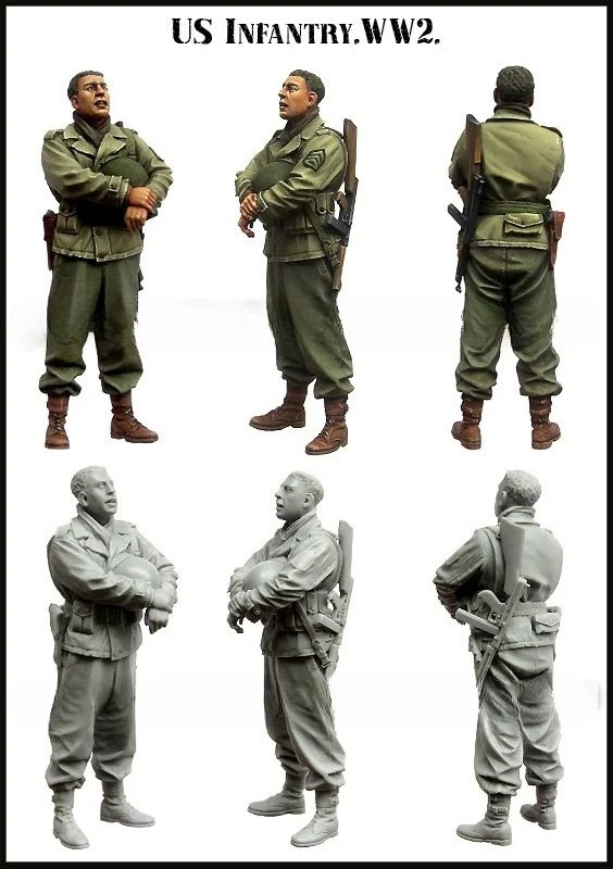 1/35 스케일 미국 육군 보병 WW2 레진 피규어 모 - Model Kit Ww2 리뷰 및 가격