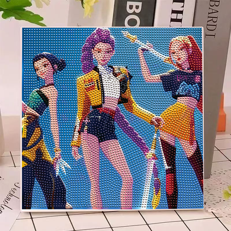 애니메이션 헌터즈 걸스 루미 밀라 조이 다이아몬드 페인 - Model Kit Tools 리뷰 및 가격