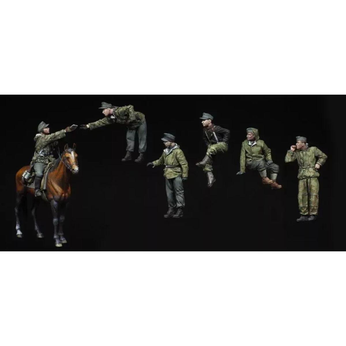 1/35 레진 군인 모델 GK 군사 테마(6개 피규어  - Model Kit Horse 리뷰 및 가격